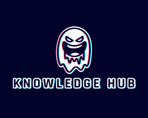 Scary - Glitch Horror Ghost Gaming logo design
