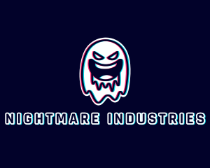 Horror - Glitch Horror Ghost Gaming logo design