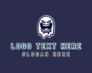 Glitch - Glitch Horror Ghost Gaming logo design