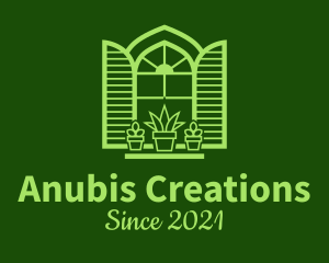 Green Window Plant logo design