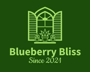 Green Window Plant logo design