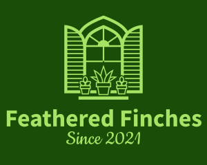 Green Window Plant logo design