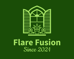 Green Window Plant logo design