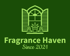 Green Window Plant logo design