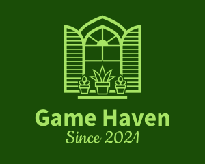 Home Styling - Green Window Plant logo design