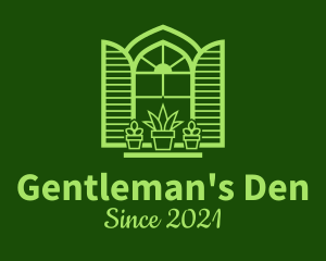 Green Window Plant logo design