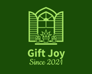 Green Window Plant logo design