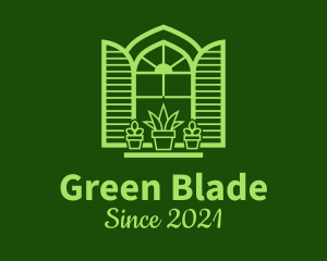 Green Window Plant logo design