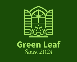 Botany - Green Window Plant logo design