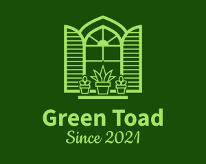 Green Window Plant logo design