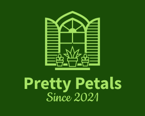 Green Window Plant logo design