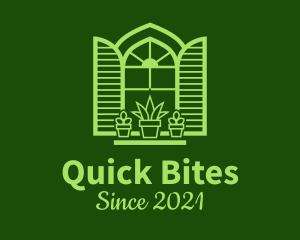 Green Window Plant logo design