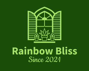 Green Window Plant logo design