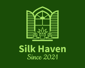 Green Window Plant logo design