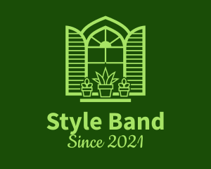 Green Window Plant logo design