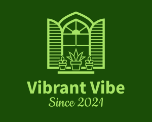 Green Window Plant logo design