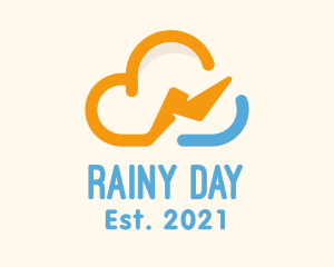 Rainy - Storm Cloud Energy logo design