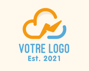 Rain - Storm Cloud Energy logo design