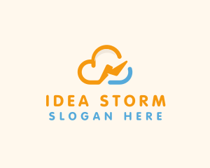 Storm Cloud Weather logo design