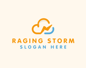 Storm Cloud Weather logo design