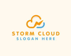 Storm Cloud Weather logo design