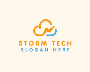 Storm Cloud Weather logo design