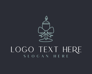 Container Candle - Candle Ribbon Decoration logo design