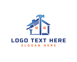 Roofing - Tools Construction Remodeling logo design