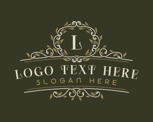 Insignia - Leaf Ornamental Crest logo design