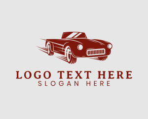 Vintage - Red Vintage Car logo design