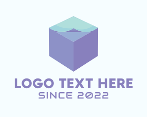Elastic - 3D Paper Cube logo design
