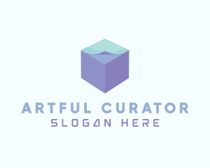 3D Paper Cube  logo design