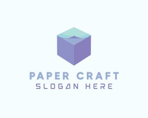 3D Paper Cube  logo design