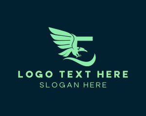 Lettermark - Eagle Falcon Letter E logo design
