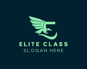 Eagle Falcon Letter E logo design