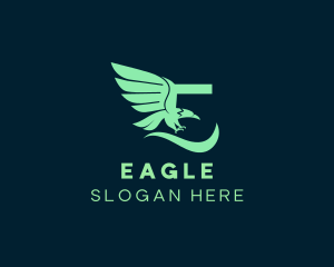 Eagle Falcon Letter E logo design