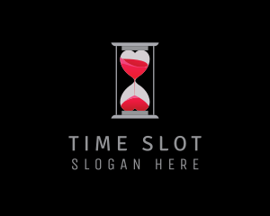 Love Time Hourglass logo design