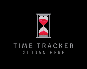 Love Time Hourglass logo design