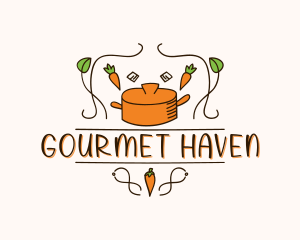 Organic Gourmet Cooking logo design