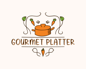 Organic Gourmet Cooking logo design