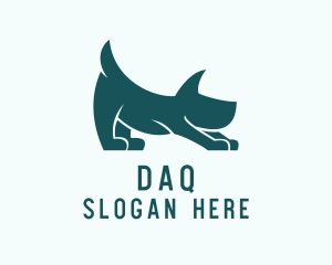 Stretching Pet Dog  Logo