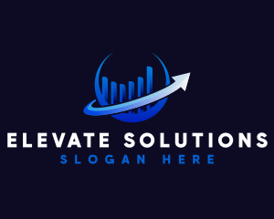 Level - Business Statistics Arrow logo design