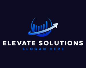 Level - Business Statistics Arrow logo design