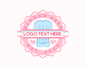 Food - Bakery Rolling Pin Toque logo design