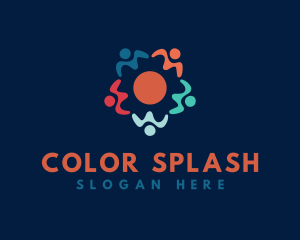 Colorful Community People logo design