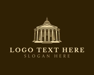 Pillar - Renaissance Roman Temple logo design