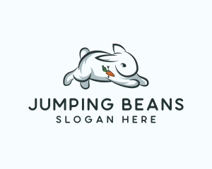 Hopping - Hopping Cute Bunny logo design