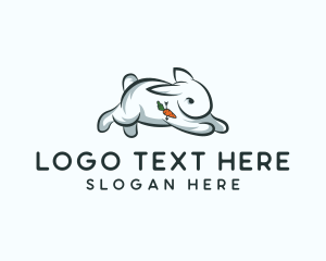 Livestock - Hopping Cute Bunny logo design