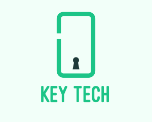 Mobile Keyhole Lock logo design