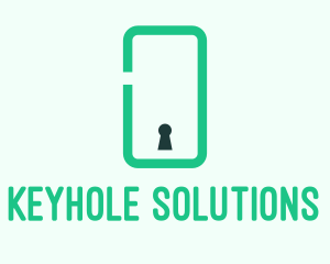 Keyhole - Mobile Keyhole Lock logo design